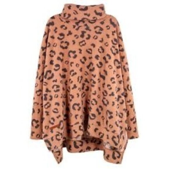 Simply Southern Leopard Turtle Neck Sweater, NWT one size fits most - Picture 2 of 13